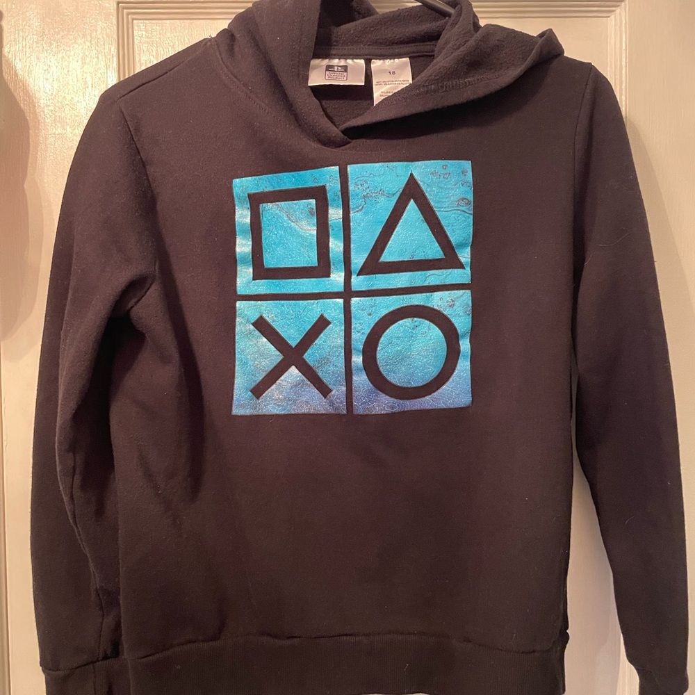 PlayStation Black Hoodie with Blue Graphic